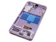Pantalla Service Pack dynamic AMOLED con marco lateral / chasis color purpura (bora purple) para Samsung Galaxy s22 5g, sm-s901
